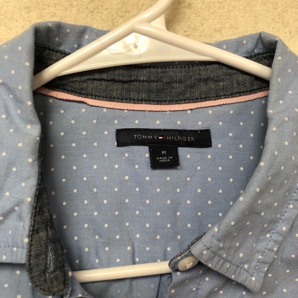 Blue and white dot print tunic %100 cotton 👗 - Picture 3 of 5